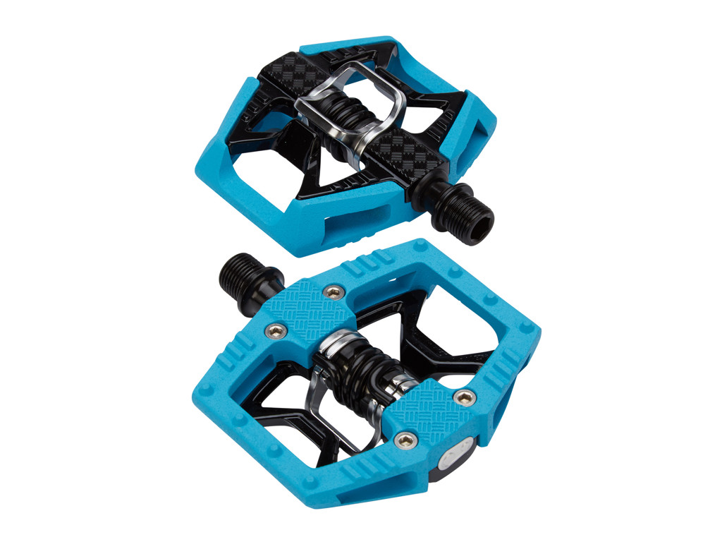 Double Shot Limited Edition   Mtb Kombipedal   Blå Sort Sølv fra Crankbrothers