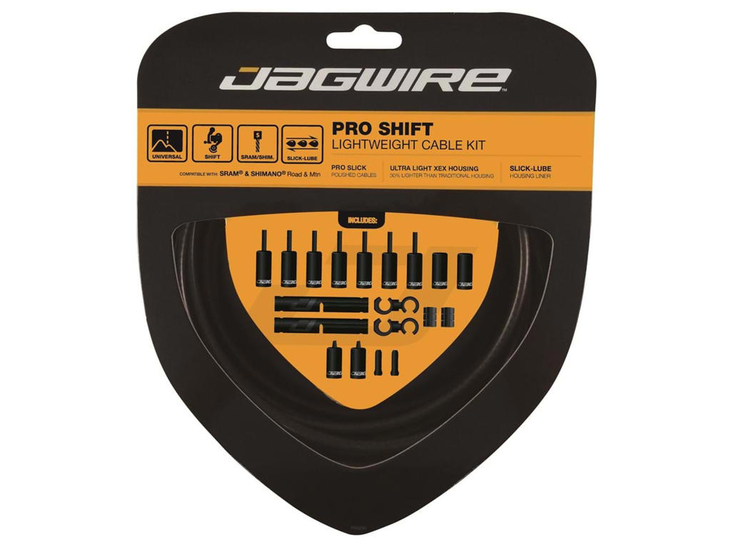 Pro Shift   2x Gearkabel Sæt   Road Mtb   Mat Sort fra Jagwire