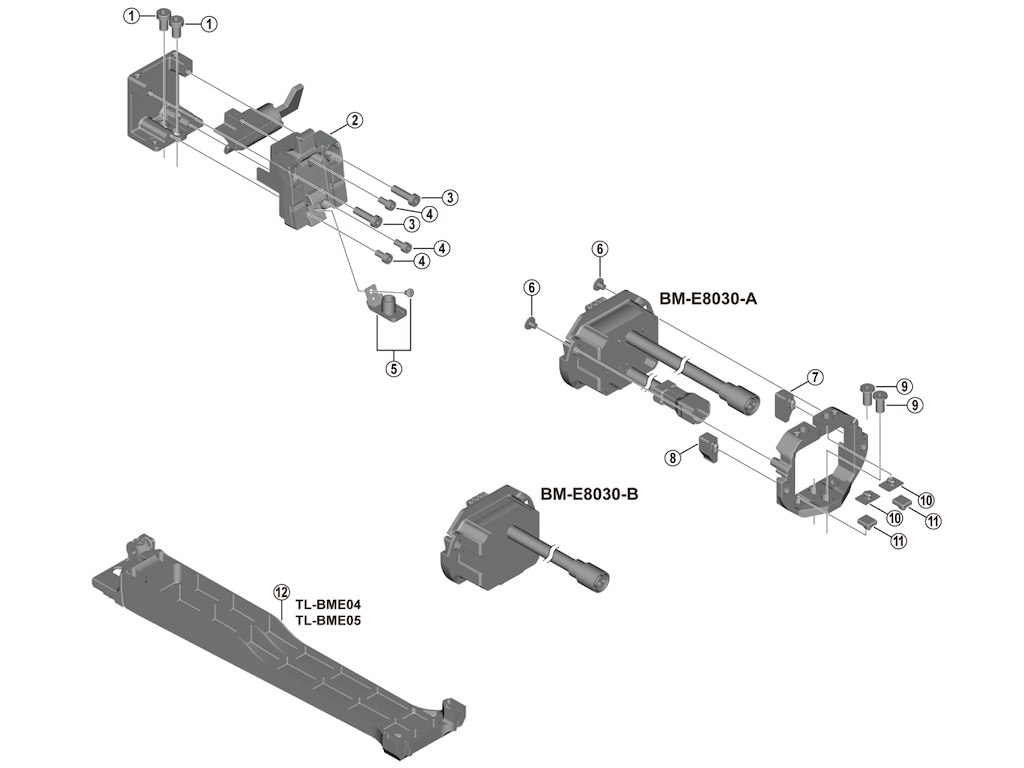 Steps Nedre Monteringsgummi Højre Til Batteriholder Model Bm E8030 8031 fra Shimano