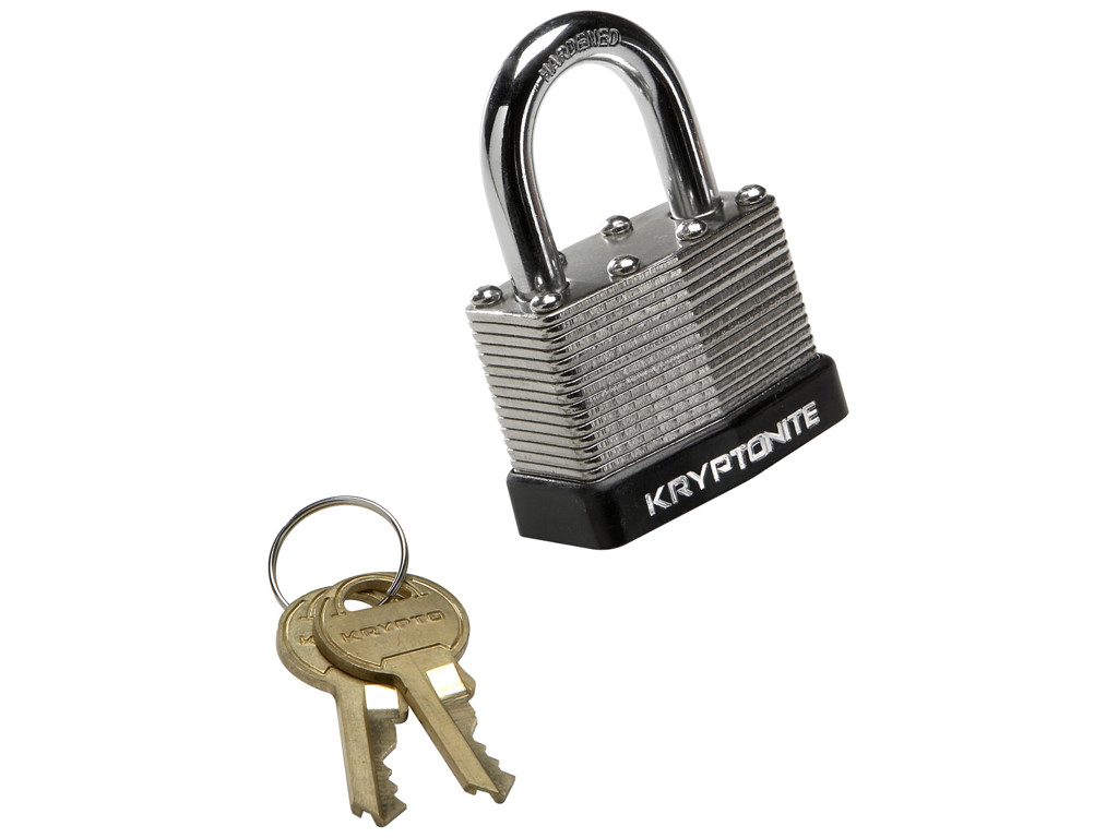 Padlock   Hængelås Med Nøgle   Hærdet Stål   44mm fra Kryptonite