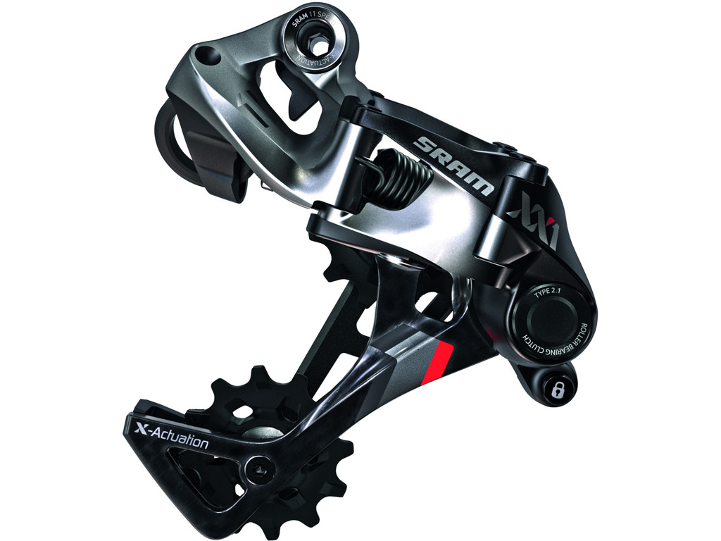 Xx1 Bagskifter   Type 2.1   11 Gear   Sort Rød fra Sram