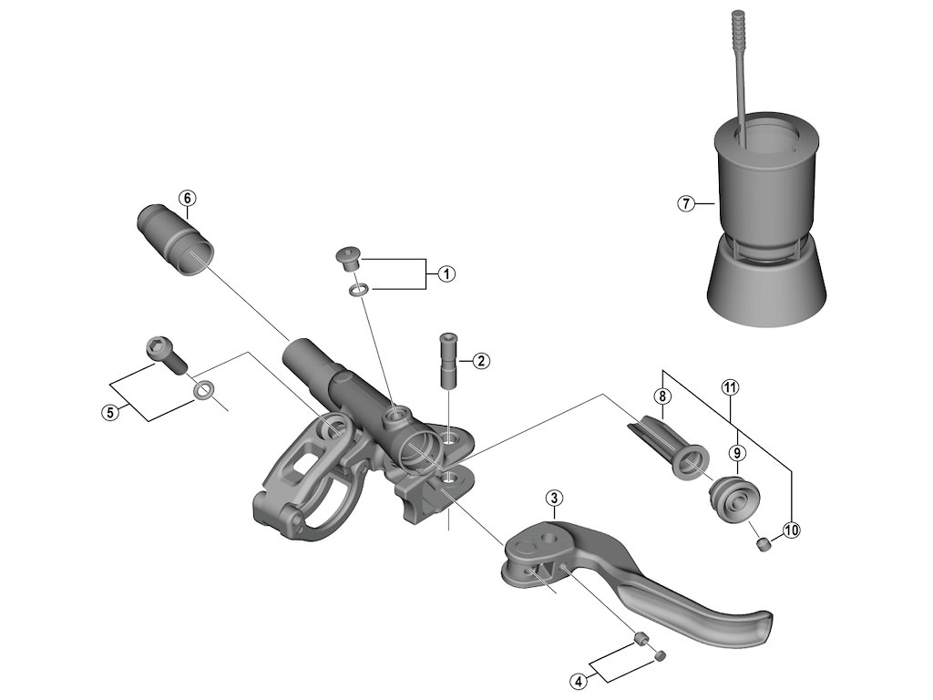 Xtr Membranenhed Til Bremsegreb Model Bl M9100 fra Shimano