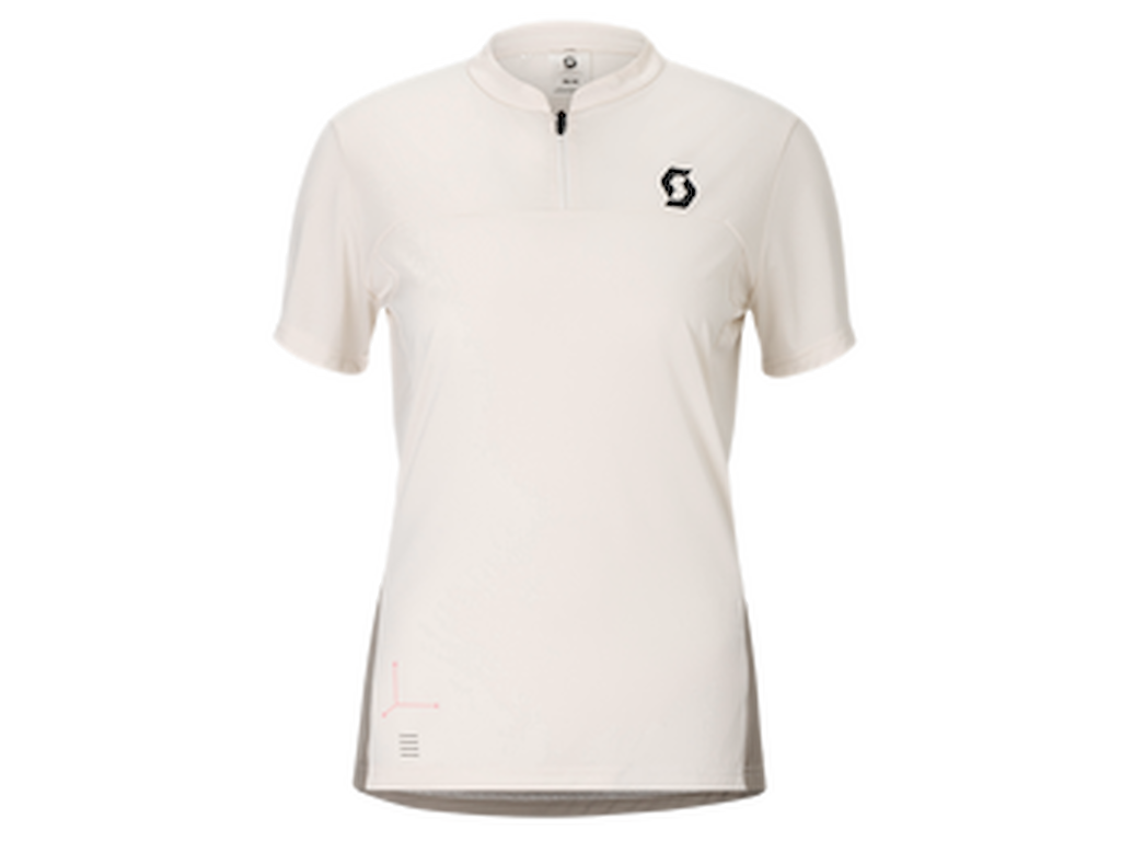 Vertic Zip Tee   Cykeltrøje   Korte ærmer   Dame   Hvid Beige   Str. M fra Scott