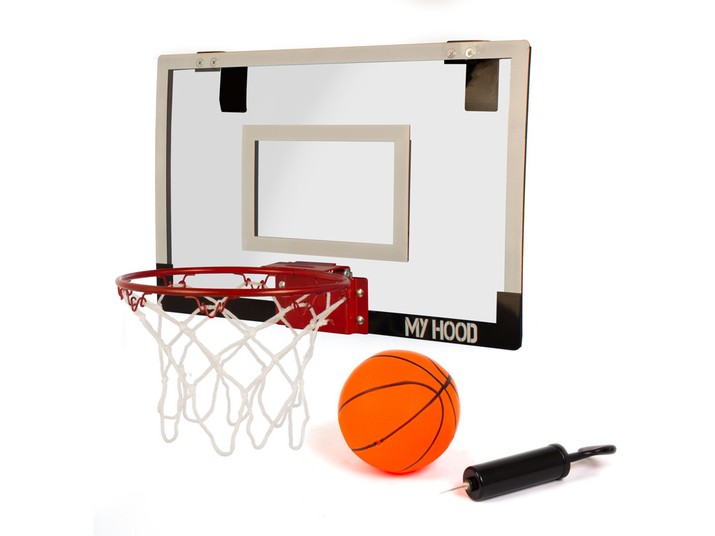 Minibasket Med Plade   Inklusiv Bold Og Boldpumpe fra My Hood