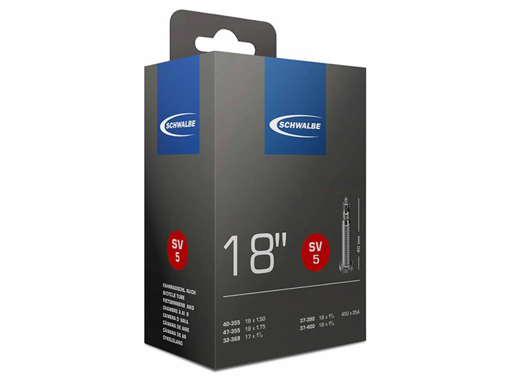 Slange 18 X 1,75  Med 40mm Lang Racerventil Sv5 fra Schwalbe
