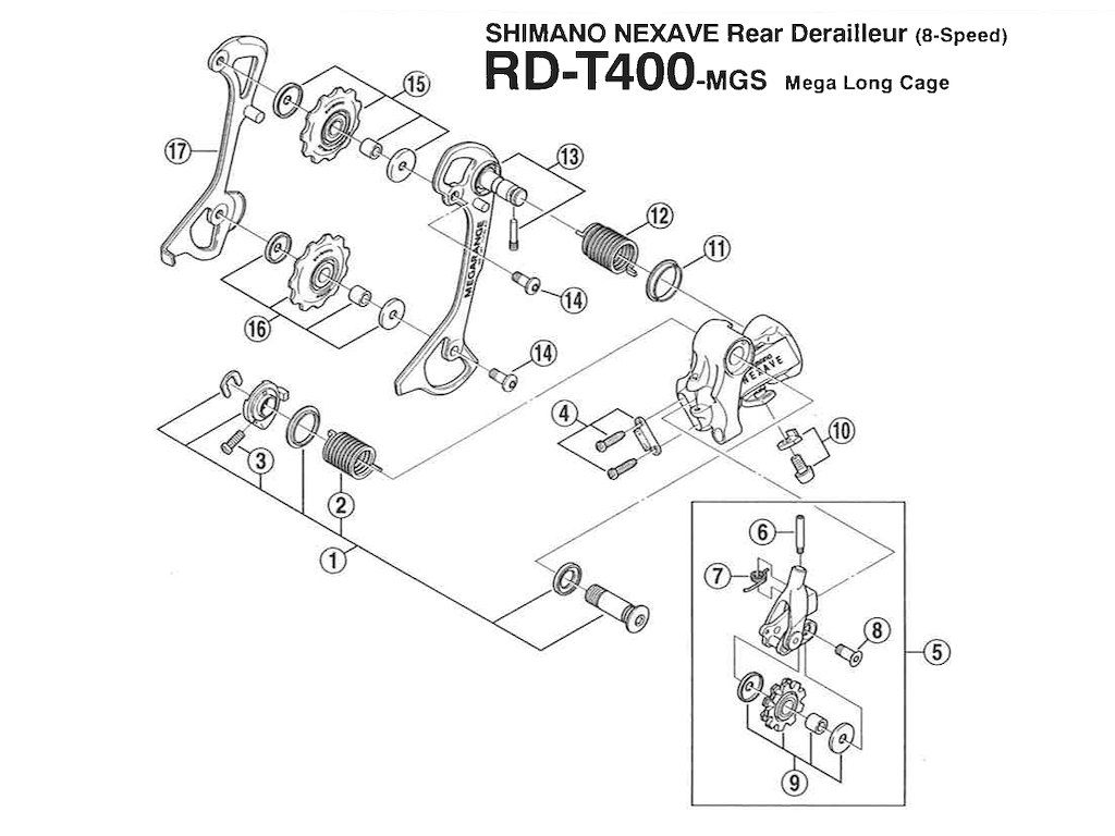 Shimano Kædefører Rd T400 fra Sis Science In Sport