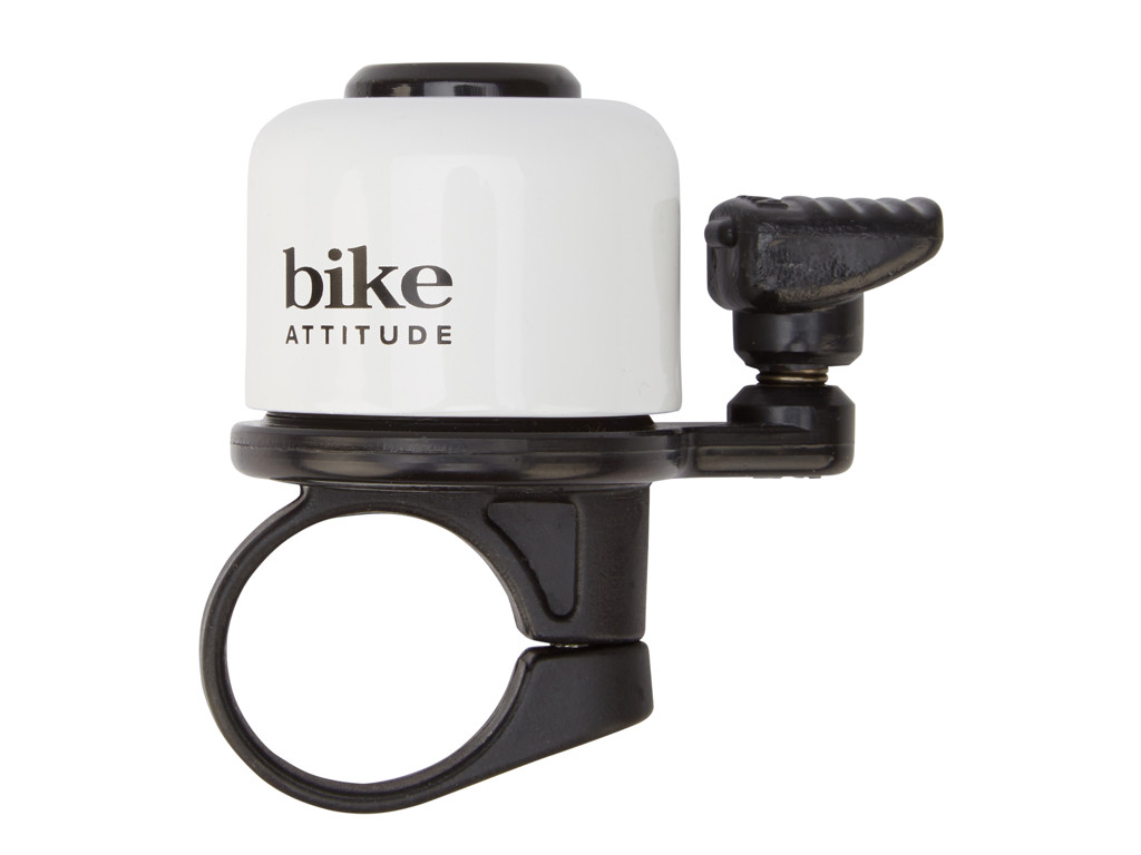 Ringeklokke   Hvid Med Fjederhammer fra Bike Attitude