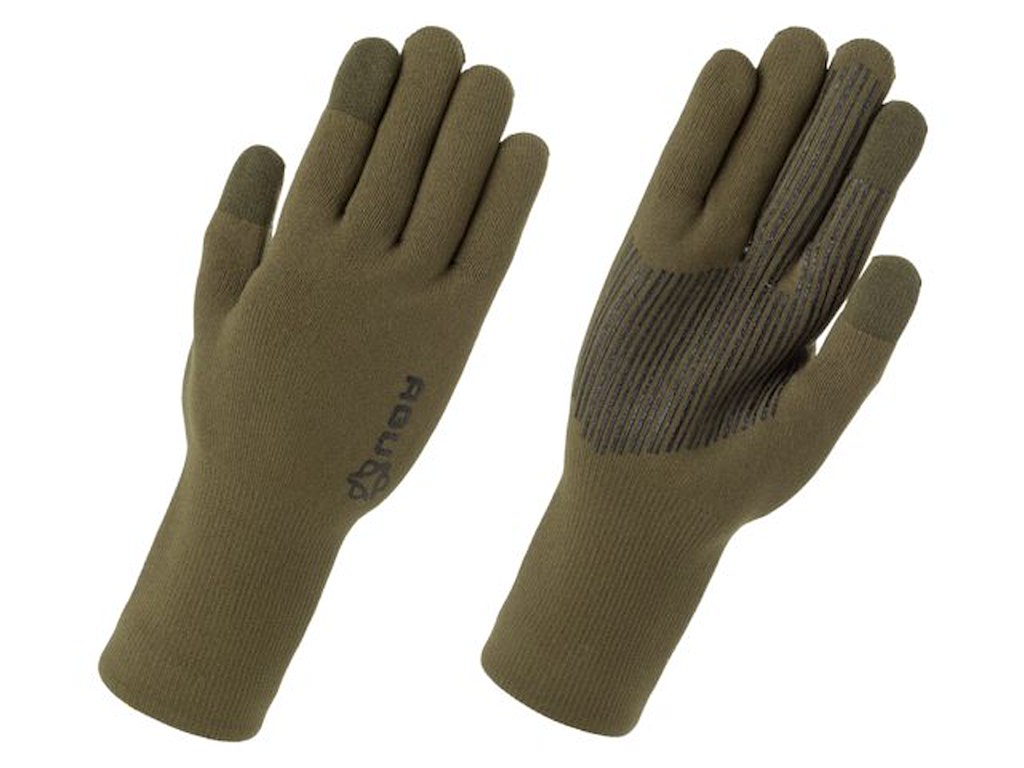Merino Knit Gloves   Cykelhandsker   Army Green   Xl fra Agu