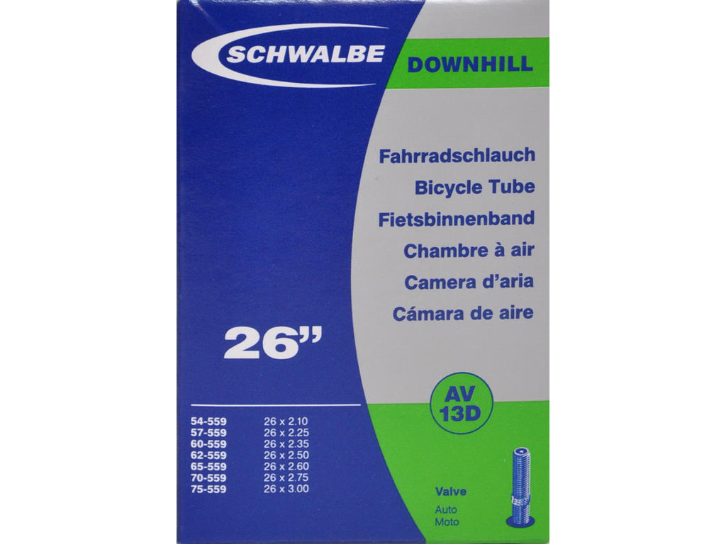 Slange 26 X 2,10 3,00 Med Auto Ventil Av13d fra Schwalbe