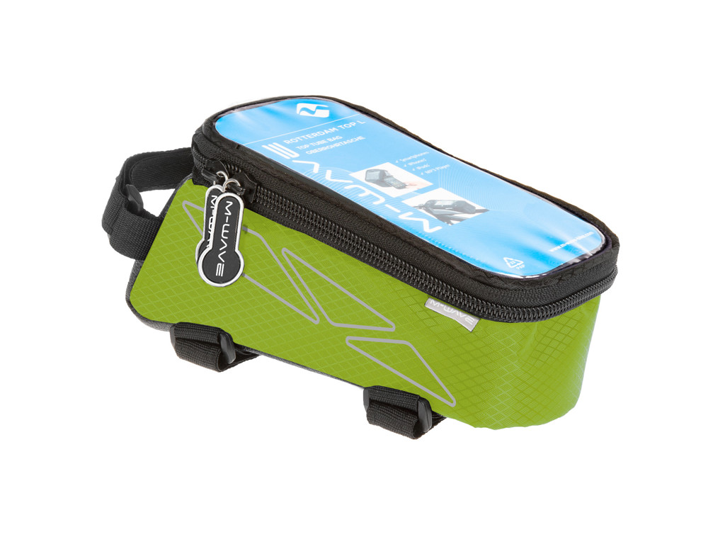 M Wave Rotterdam Top L   Cykeltaske Til Stel   Velcro Montering   Grøn   Str. 1.2 Liter fra M-wave