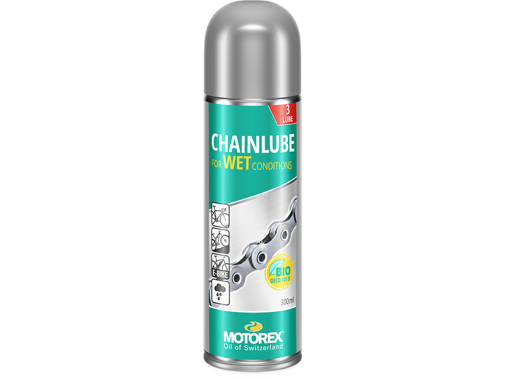 Kædeolie Til Våde Forhold Aerosol   300ml fra Motorex