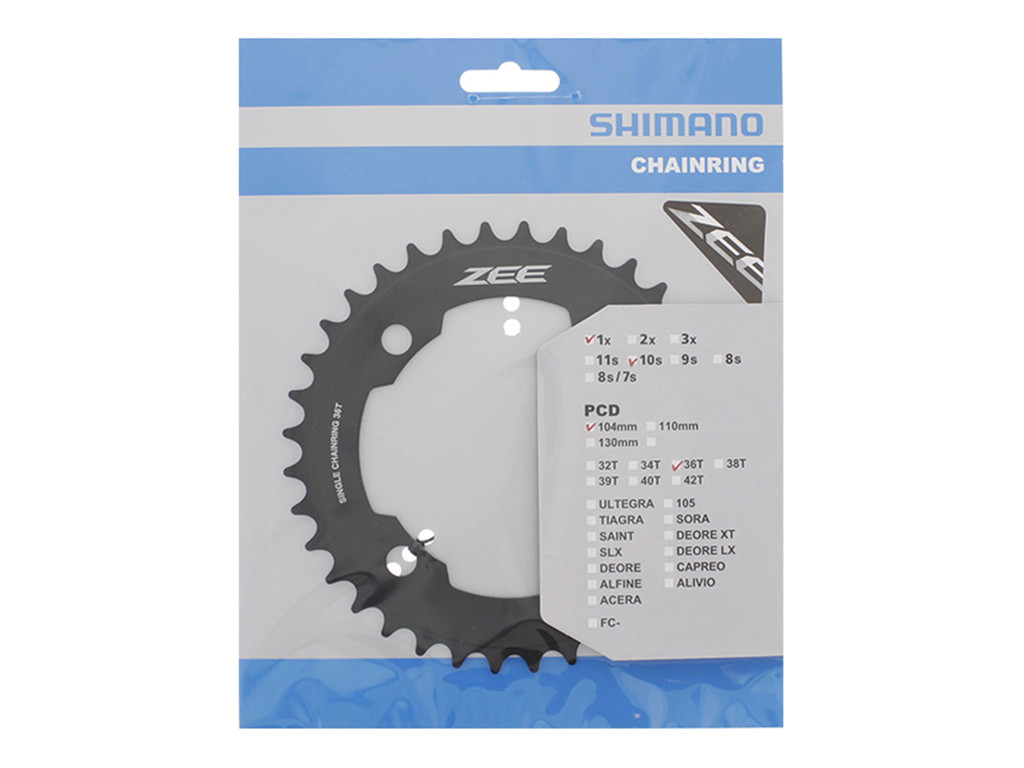 Zee   36 Tands Klinge Mtb   Bcd104   Sort   Fc M640 fra Shimano