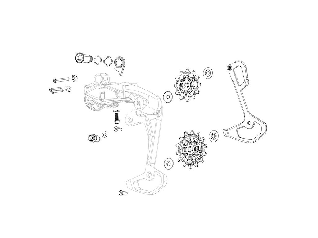 Rival Xplr Axs E1 Cage Kit Til Bagskifter fra Sram