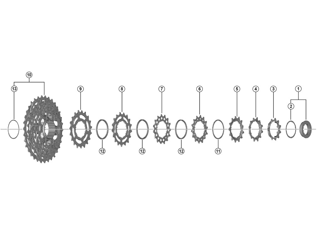 105 Tandhjul 13 Tands Td Til 11 Gears Kassette Model Cs R7100 fra Shimano