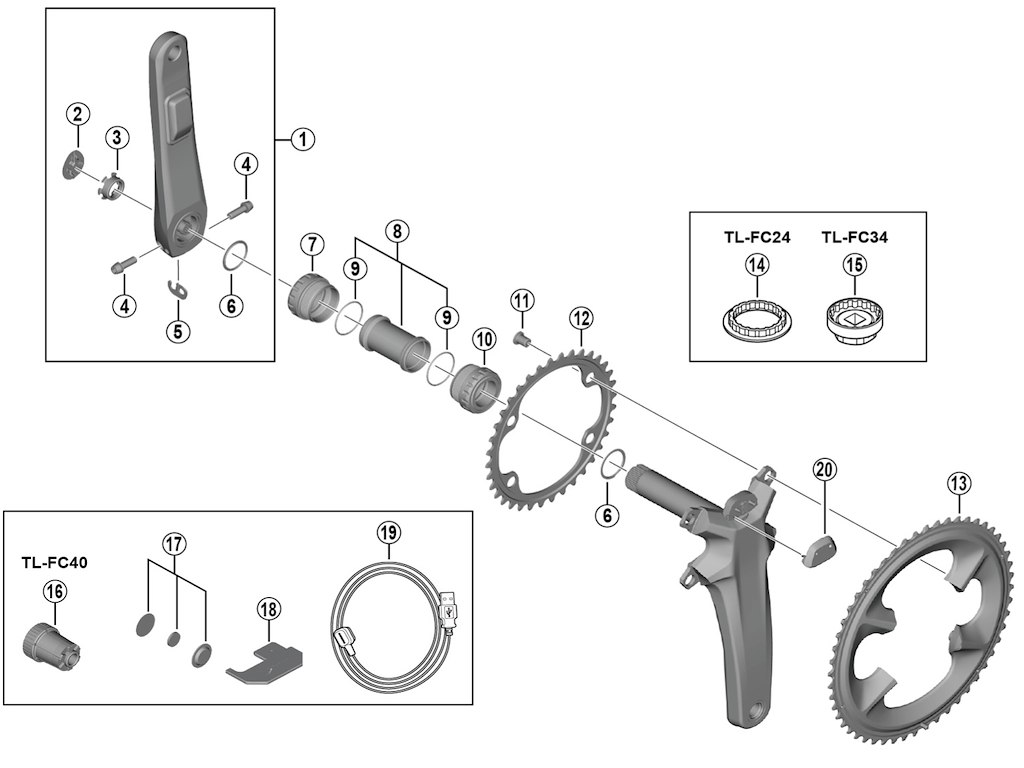 Dura Ace Power Meter Topdæksel Til Kranksæt Model Fc R9200 P fra Shimano