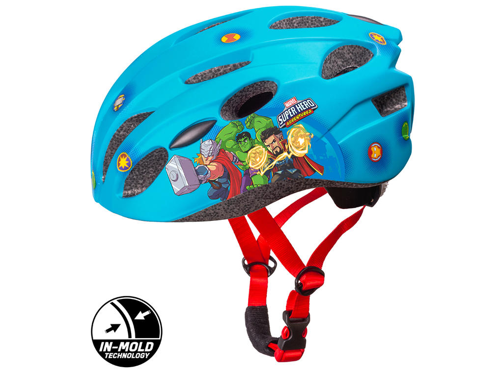 Avengers   Cykelhjelm Med In Mold   Blå    Str. 52 56 Cm fra Seven