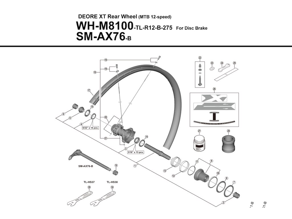 Eger 277mm Lang Højre Til Baghjul Model Wh M8100 Tl R12 B 275 fra Shimano
