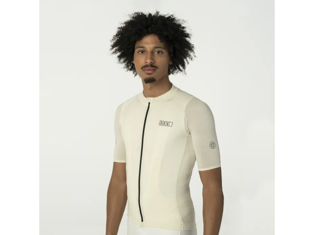 Merino Jersey Six6   Cykeltrøje   K æ   Undyed   Str. M fra Agu