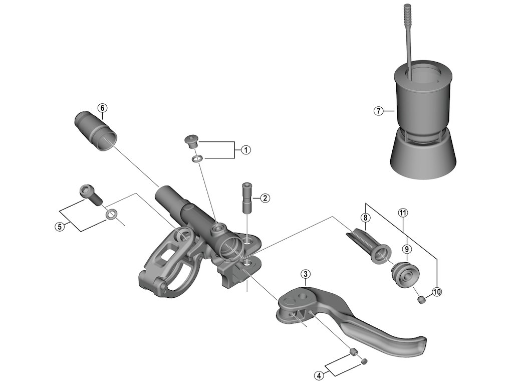Xtr Membranenhed Til Bremsegreb Model Bl M9100 fra Shimano