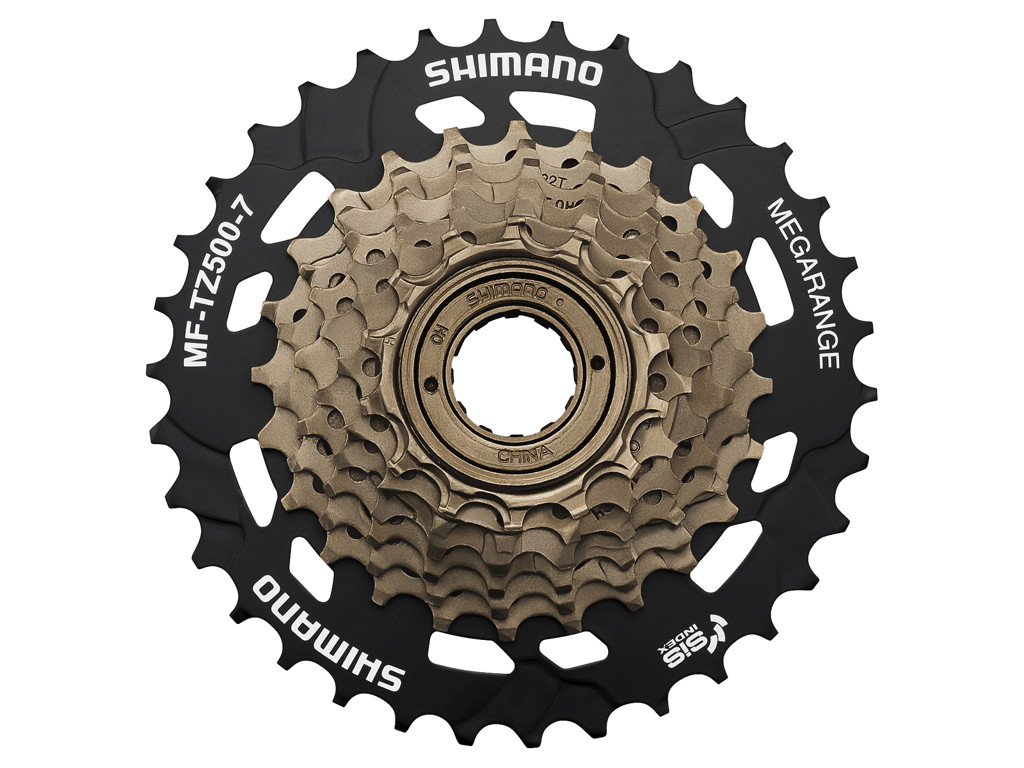 Frikrans   Mf Tz500   7 Gear 14 34 Tands Med Gevind fra Shimano
