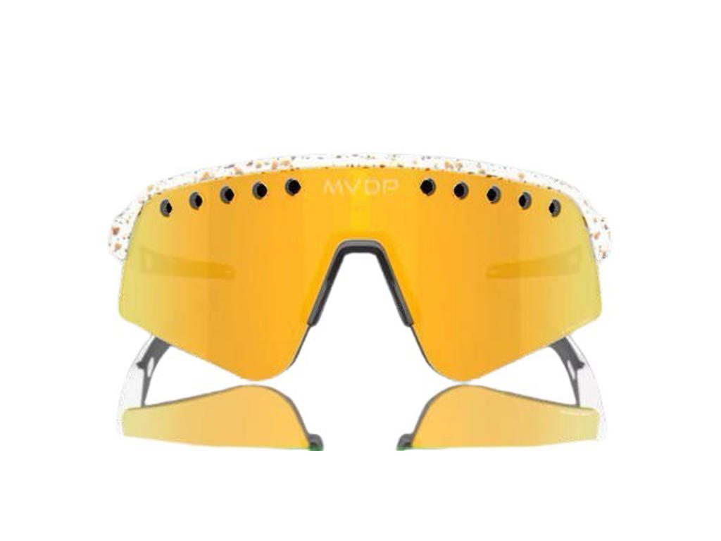 Sutro Lite Sweep   Cykelbriller   Prizm 24k    White Splatter Mvdp Signature Edition fra Oakley
