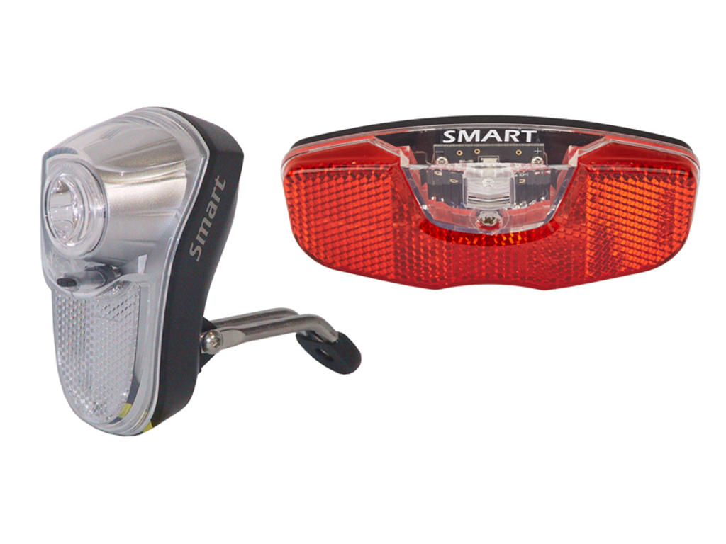 Smart 0,5 Watt + Baglygte Diode Lys   Lygtesæt   Inkl. Batterier fra Smart Bike