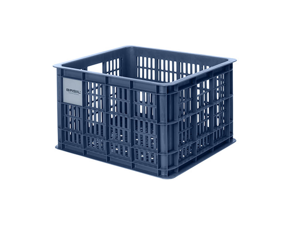 Crate M   Plast Kurv Til Mik   Til Opbevaring Eller Bagagebærer   Blå   95% Recycled Material fra Basil