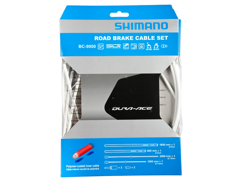 Dura Ace Bremsekabelsæt   Road Polymer   For Og Bagbremsekabel Komplet   Hvid fra Shimano