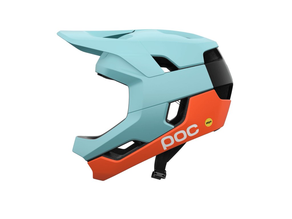 Otocon Race Mips   Cykelhjelm   Indicolite Blue Matt Carnelian Orange Matt   Str. M 55 58 fra Poc