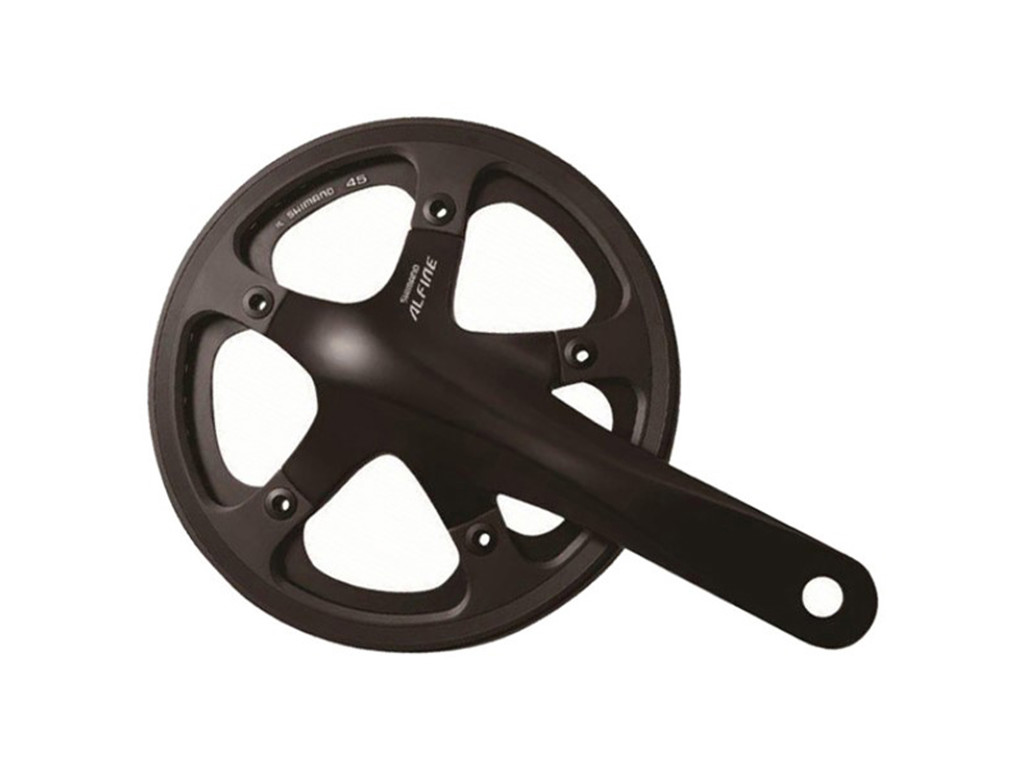 Alfine   Kranksæt Fc S501 Sort   42 Tands   170 Mm Pedalarme fra Shimano