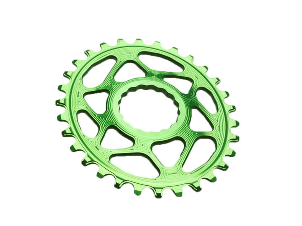 Oval Klinge   Raceface   34t   10 11 12 Speed   Grøn fra Absoluteblack