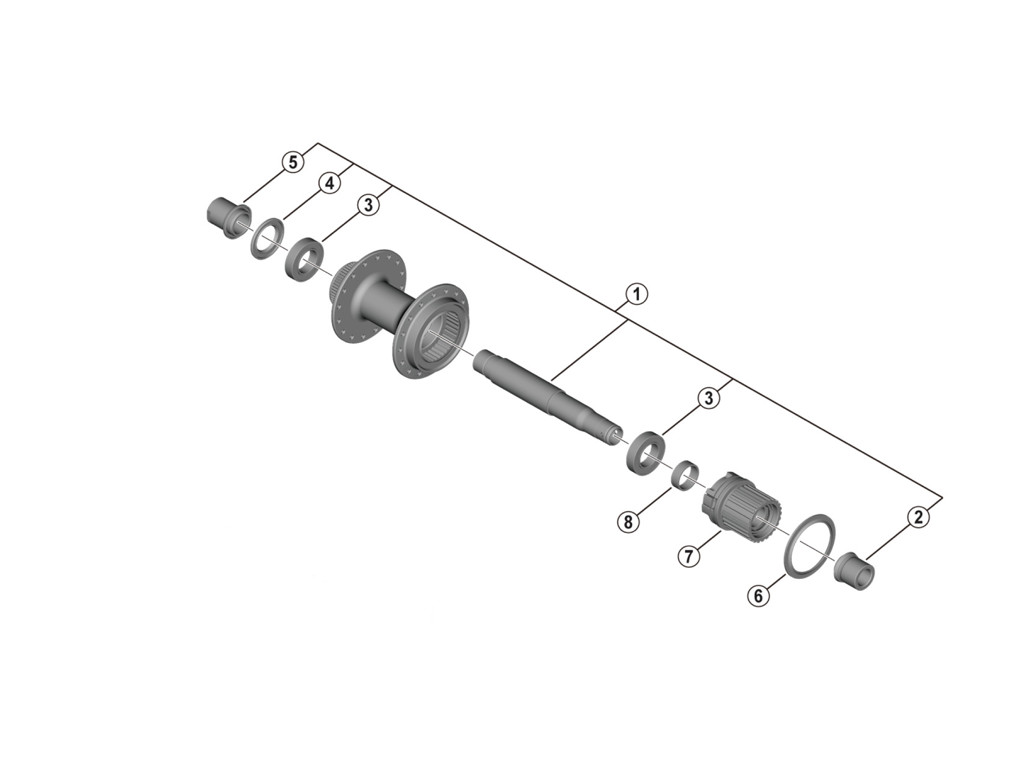Mt410   Aksel Sæt E Thru Til Bagnav 12 Gear   Disk Center Lock   148mm   Fh Mt410 fra Shimano