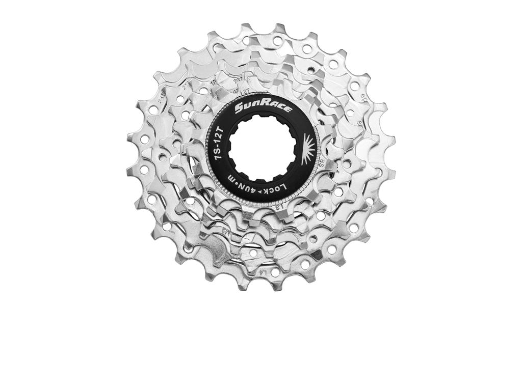 Csr63   Kassette 7 Gear   12 24 Tands   Road   Til Shimano Eller Sram   Nickel fra Sunrace