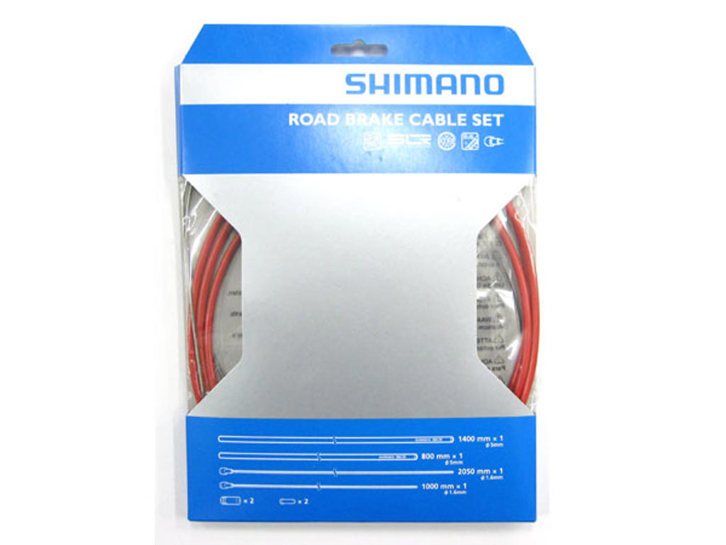 Bremsekabel Sæt Ptfe Rød Til Racer Sportscykler fra Shimano