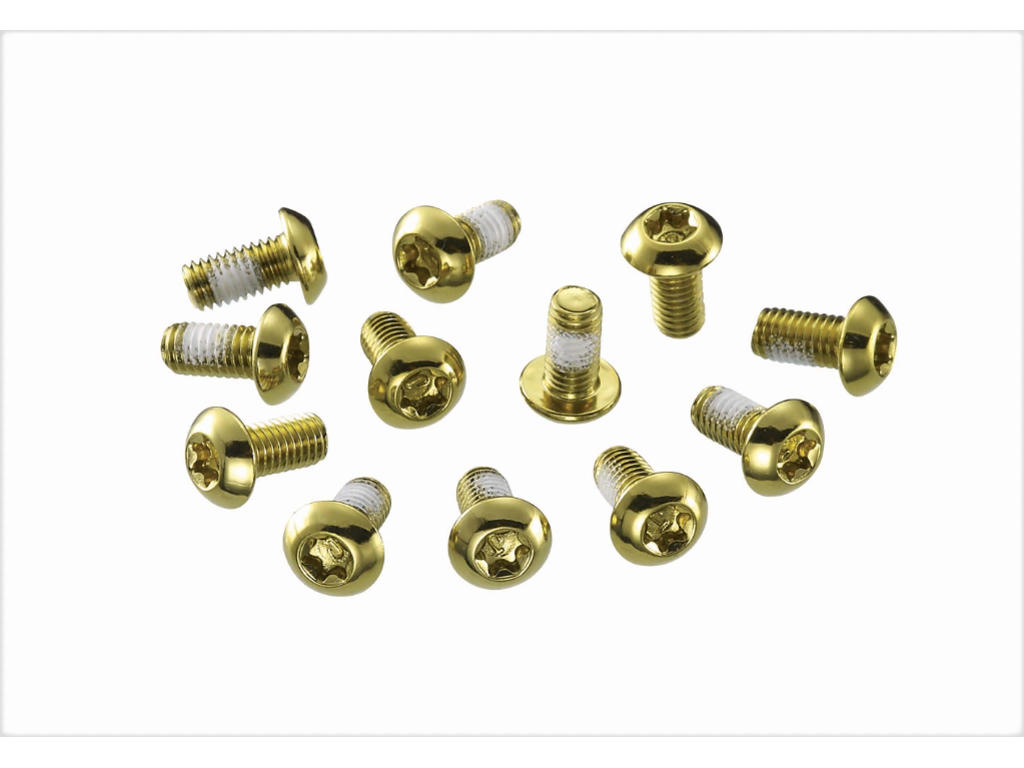 Skivebremsebolt 12 Stk For Og Bag Guld fra Bike Attitude