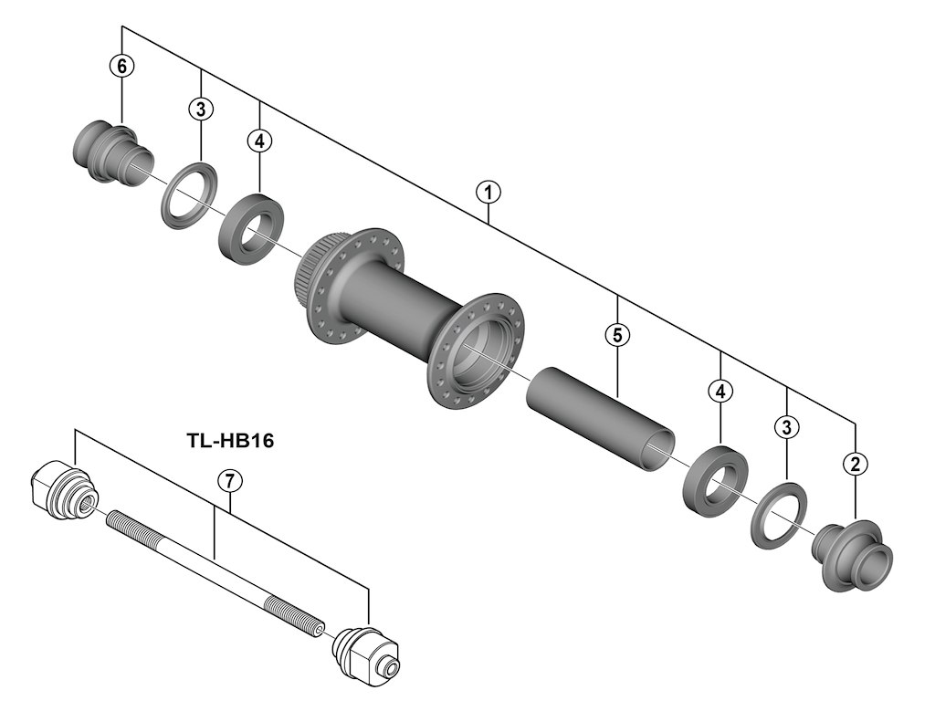 Aksel Komplet Til Fornav Model Hb Tc500 12 fra Shimano