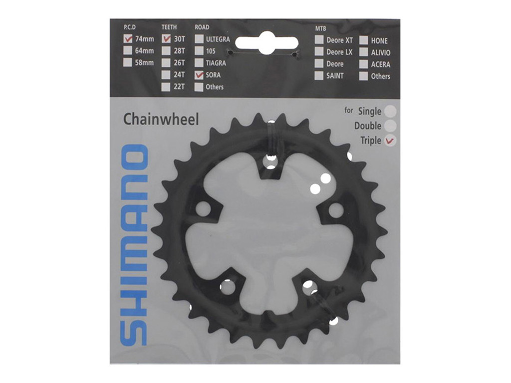 Sora   30 Tands Klinge Road   Bcd74   Sort   Fc 3503 fra Shimano