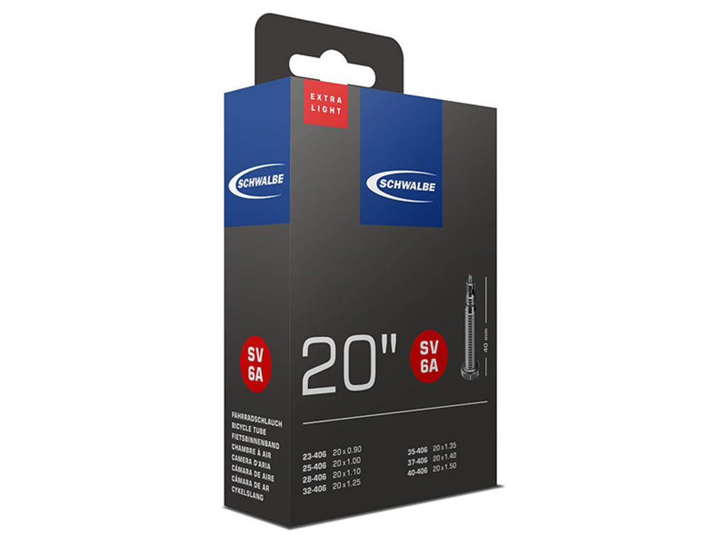 Slange 20 X 1,35 1,50 X Light Med 40mm Lang Racerventil Sv6a fra Schwalbe