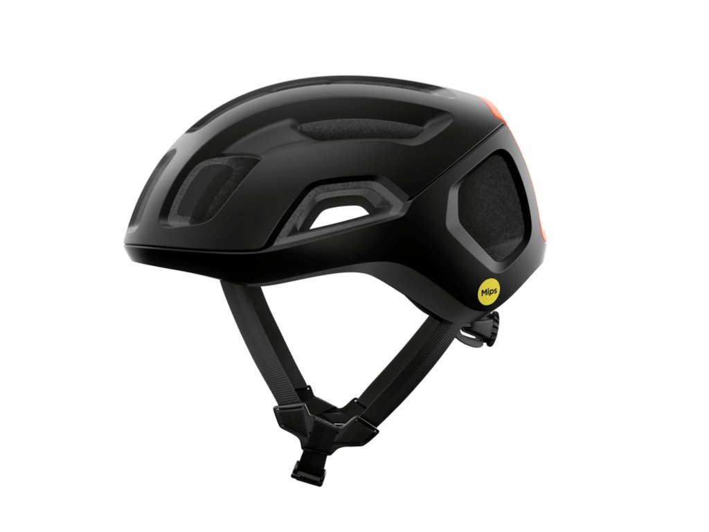 Ventral Air Mips   Cykelhjelm   Uranium Black Matt Fluorescent Orange Matt   Str. M 54 59cm fra Poc