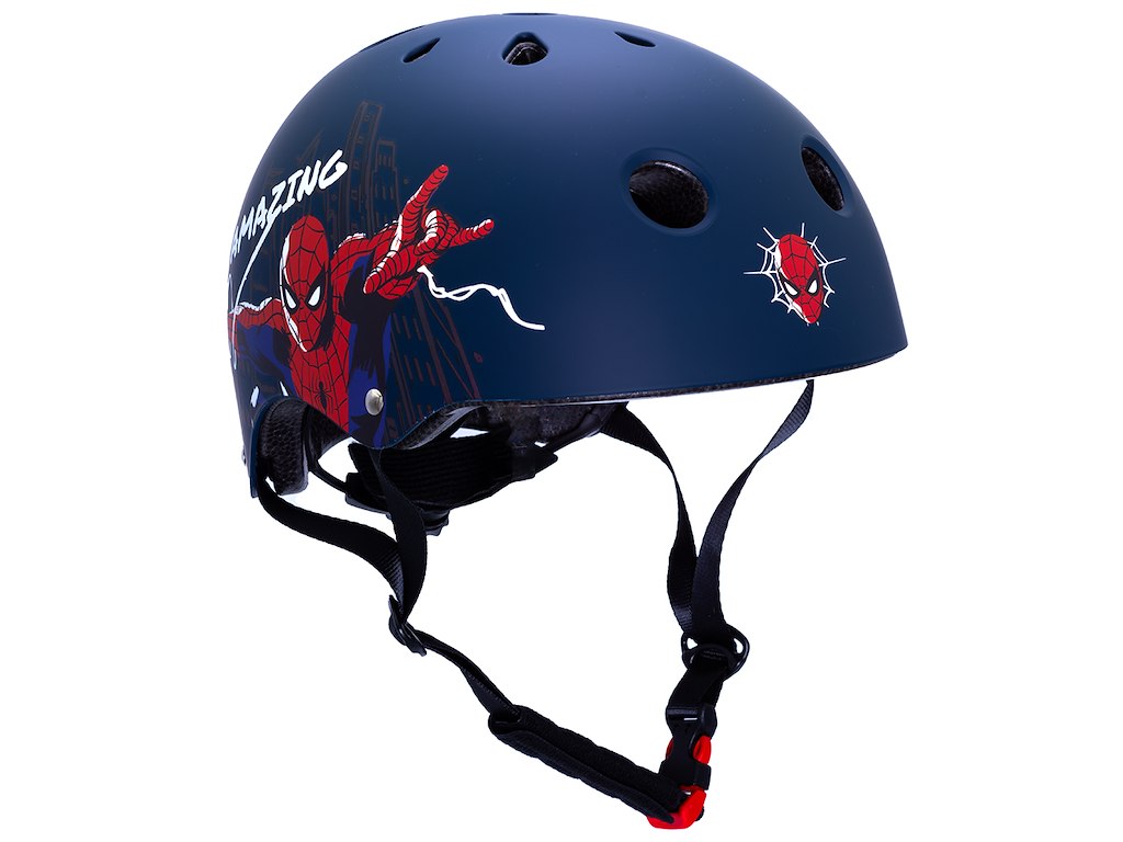 Spiderman   Cykelhjelm   Blå    Str. 52 56 Cm fra Seven