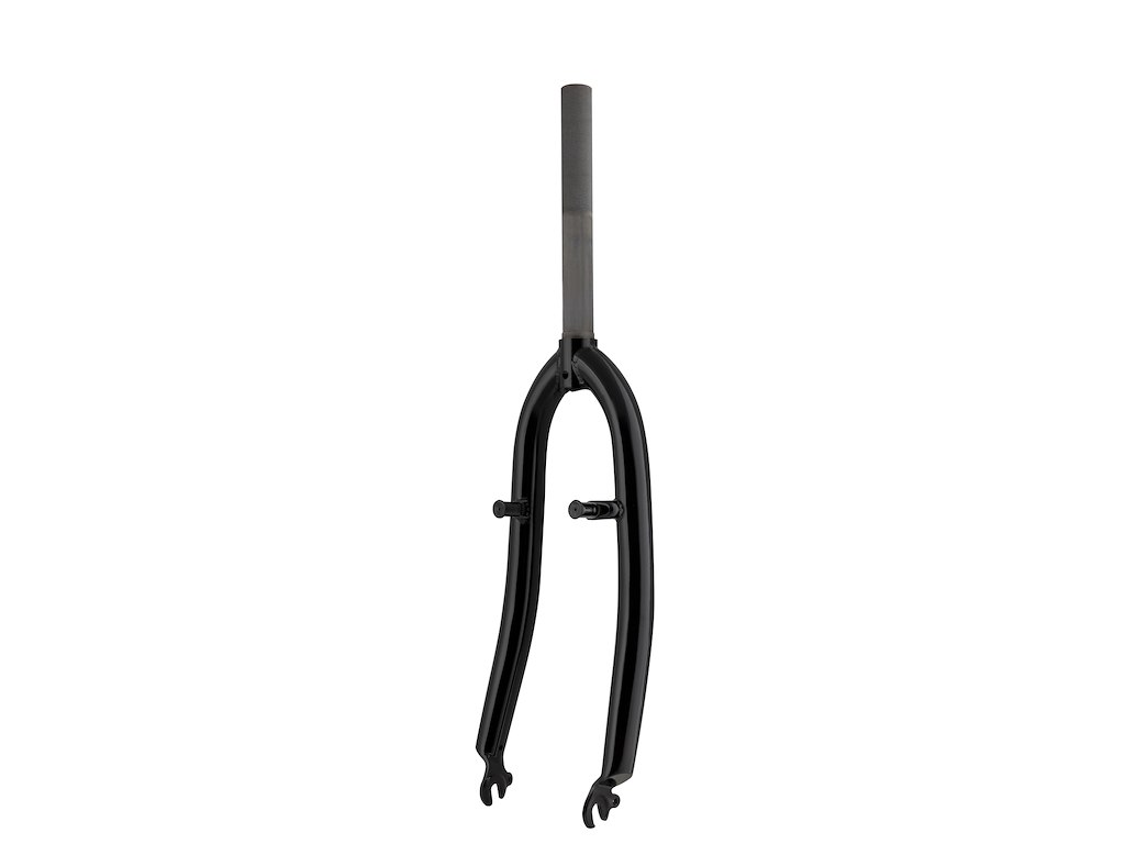 Forgaffel Mtb 24" Stål 1" Med Gevind (100mm)   200mm Lang V Bremse   Blank Sort fra Force