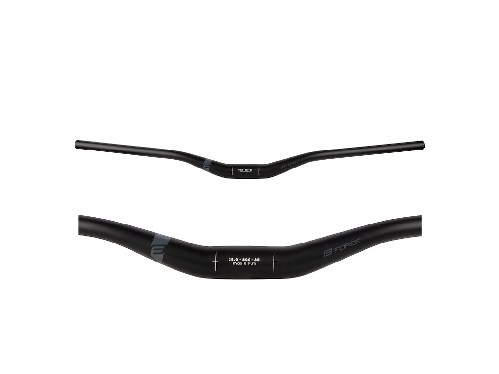 Team Styr Mtb Rised 35,0 800 Mm Aluminium Mat Sort fra Force
