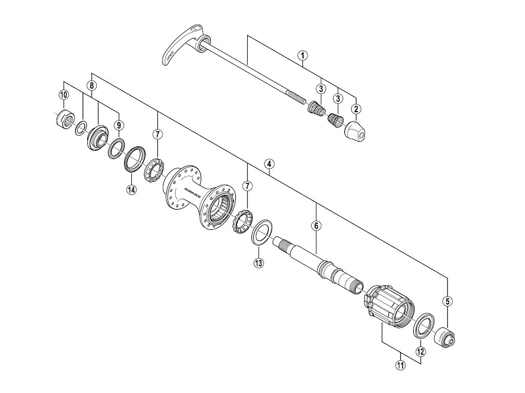 Dura Ace Låsemøtrik Højre Til Bagnav Fh 7801 fra Shimano