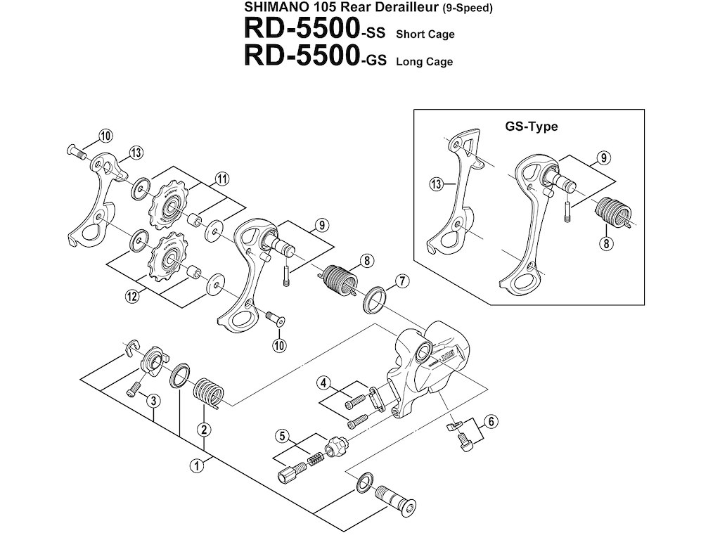 Justerskrue Til Kabel For Bagskifter Rd 5500 Og Rd 7700 fra Shimano