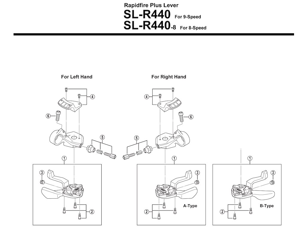 Indikator Unit Højre 8 Gear Til Sl R440 fra Shimano