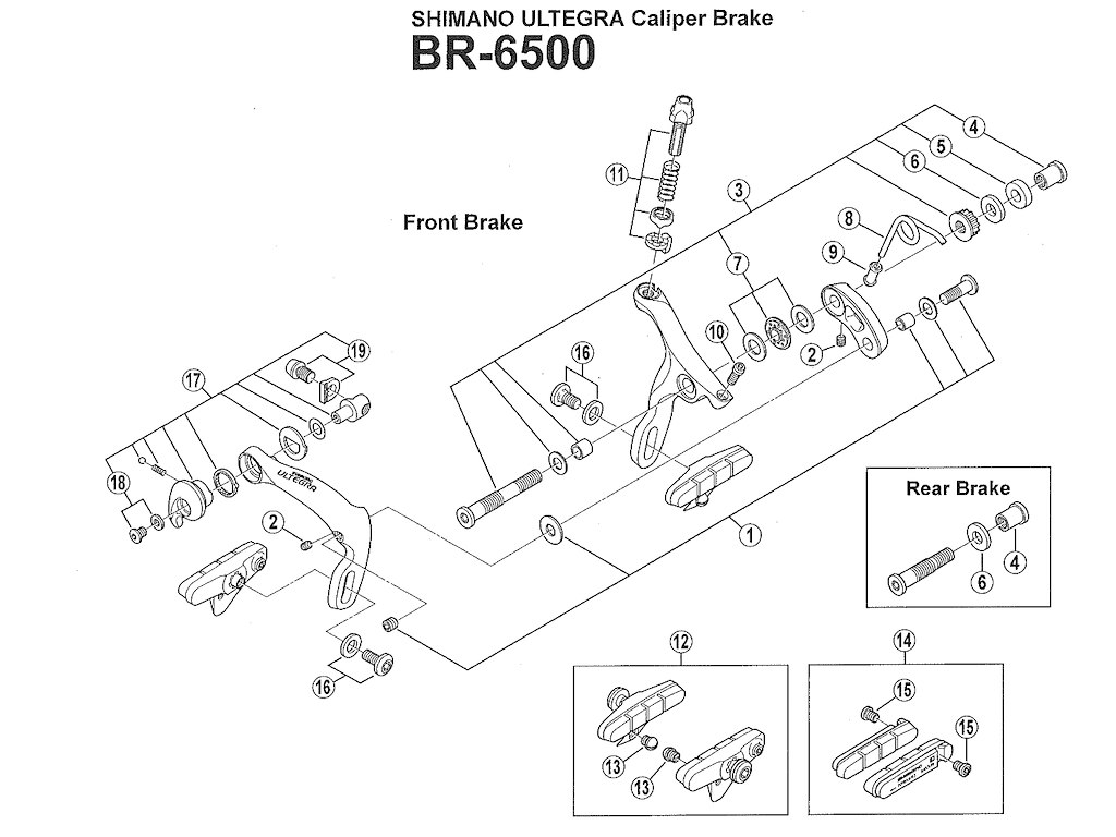 Pivot Bolt 36,0mm Til Br 6500 fra Shimano