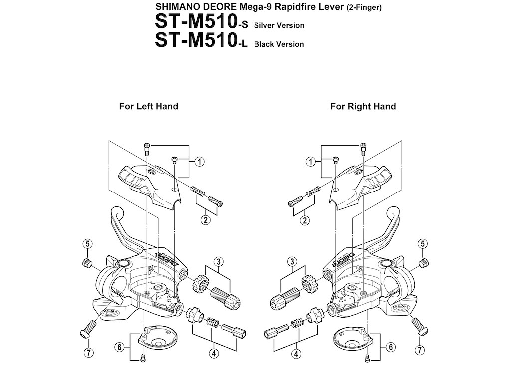 Skiftegrebsindikator Højre Til St M510 fra Shimano
