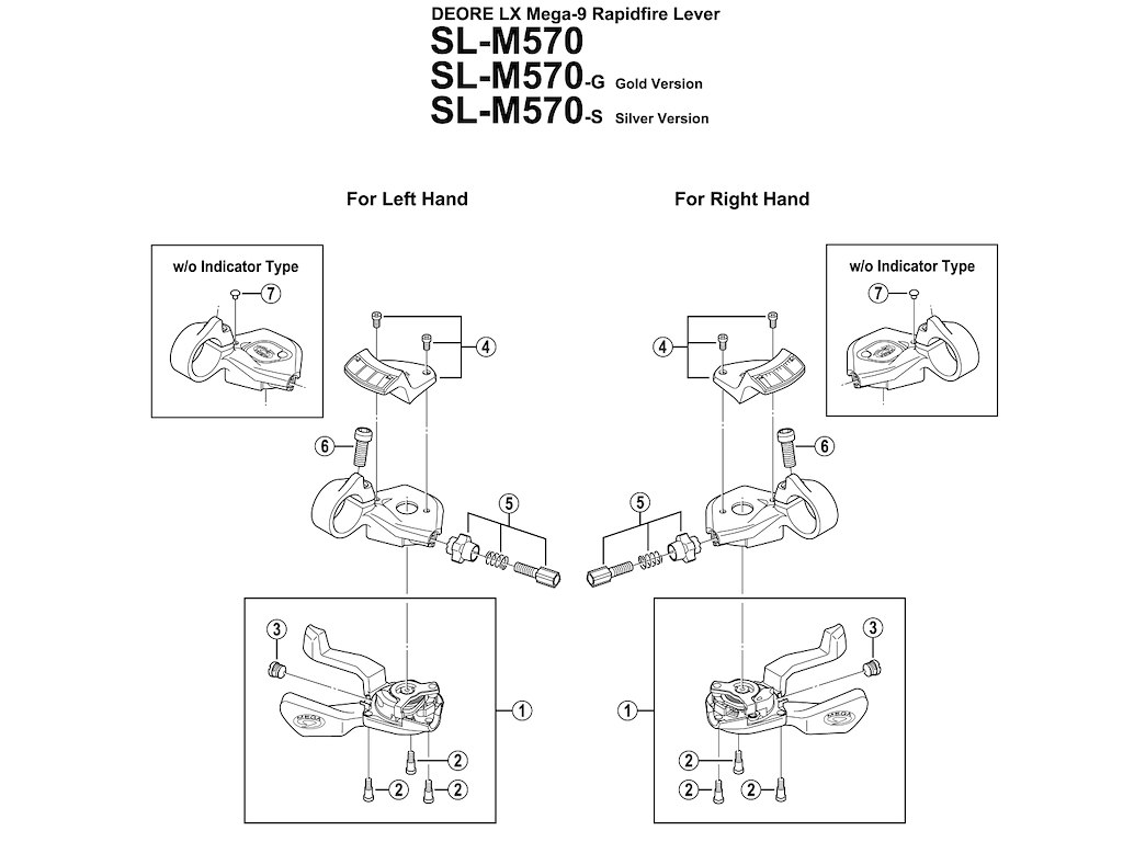 Indikator Unit Højre 9 Gear Til Sl M570 fra Shimano