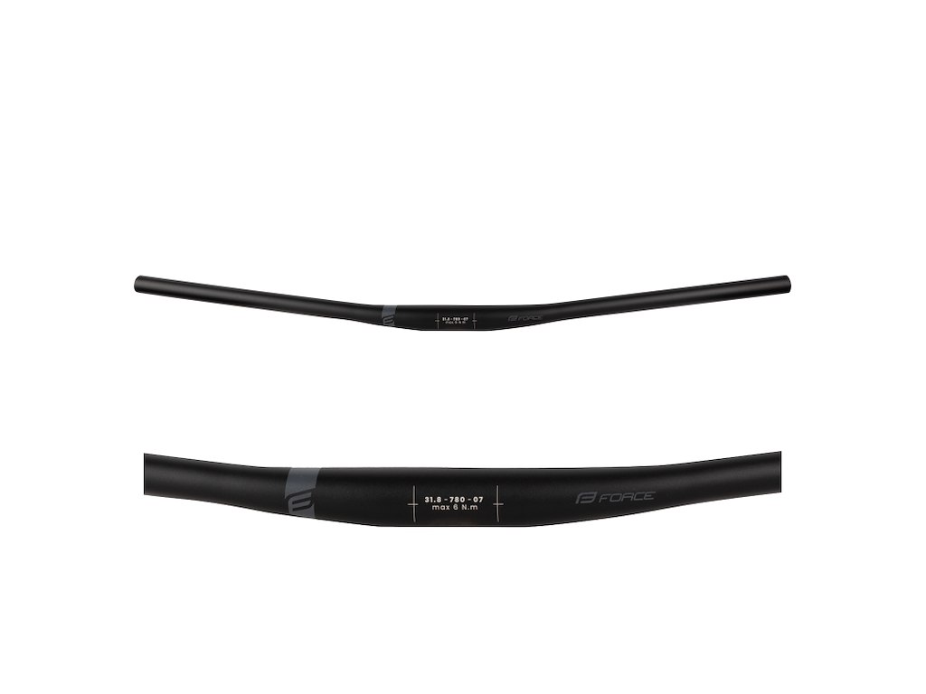 Team Styr Mtb Flat 31,8 780 Mm Aluminium Mat Sort fra Force