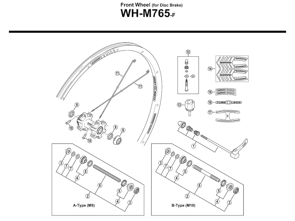 Shimano Konus Med Støvkappe Til Forhjul Model Wh M765 F fra Pro